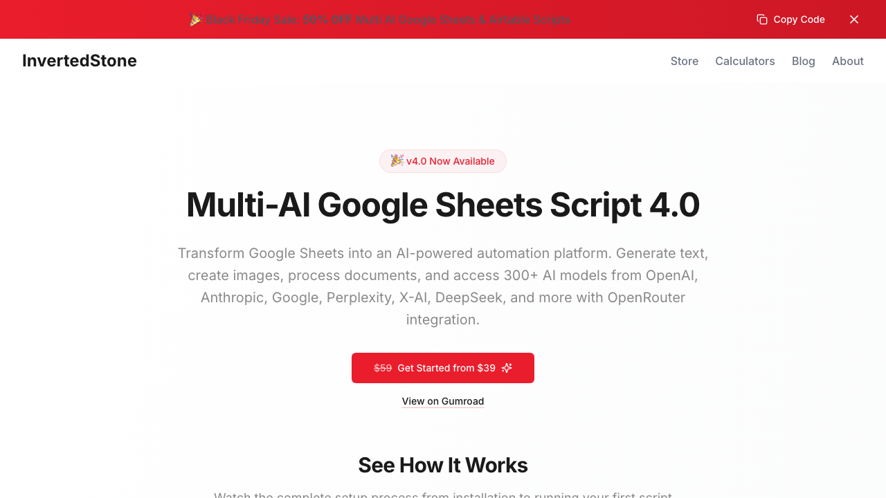 Multi-AI Google Sheets Script screenshot