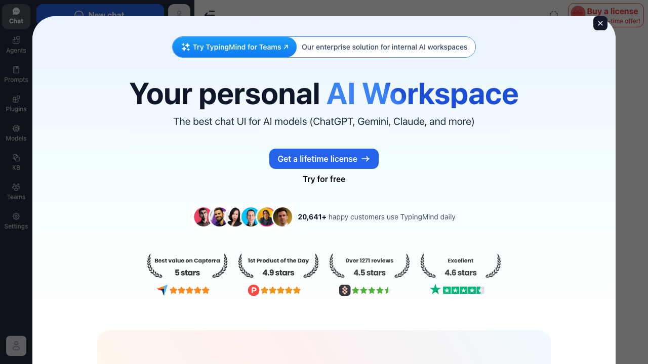 TypingMind screenshot