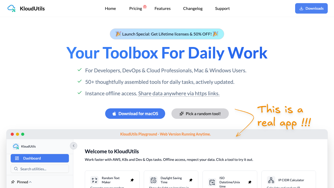 KloudUtils screenshot