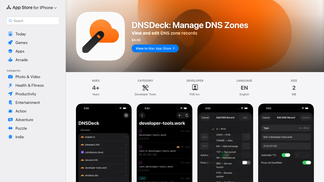 DNSDeck screenshot