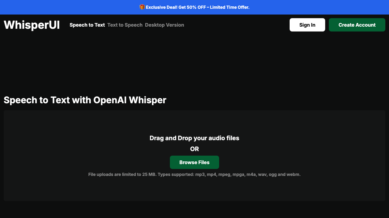 WhisperUI screenshot